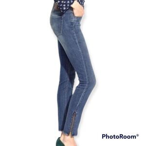 Madewell size 27 skinny switchyard low rise zipper ankle blue jeans